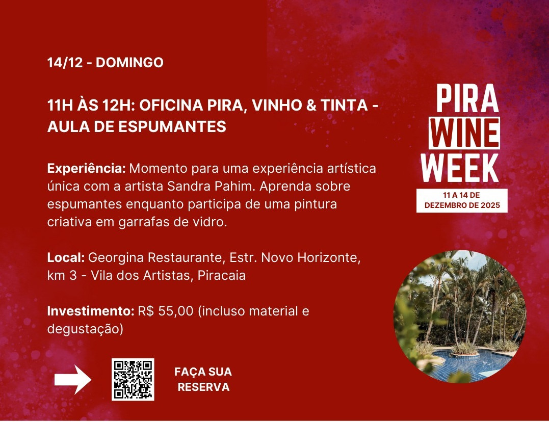 Bate-papo Cine, Pizza e Vinho com QR Code para reserva – Pira Wine Week 2025