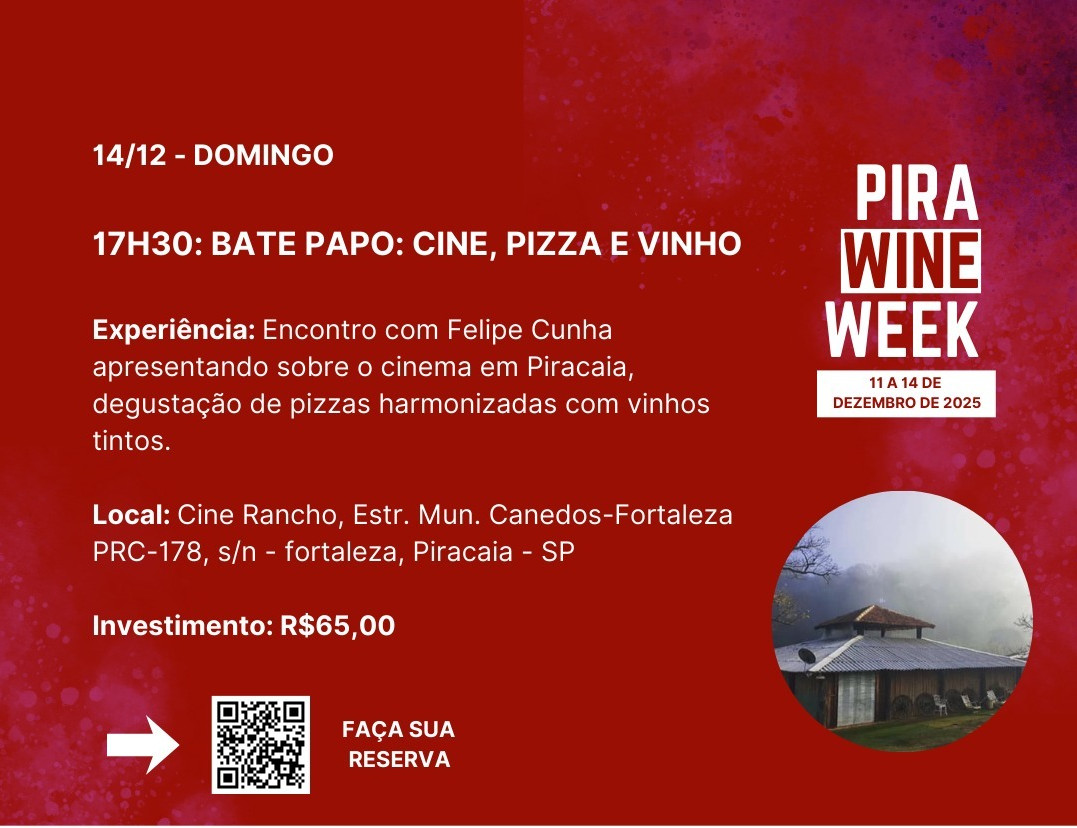 Oficina Pira, Vinho & Tinta com QR Code para reserva – Pira Wine Week 2025